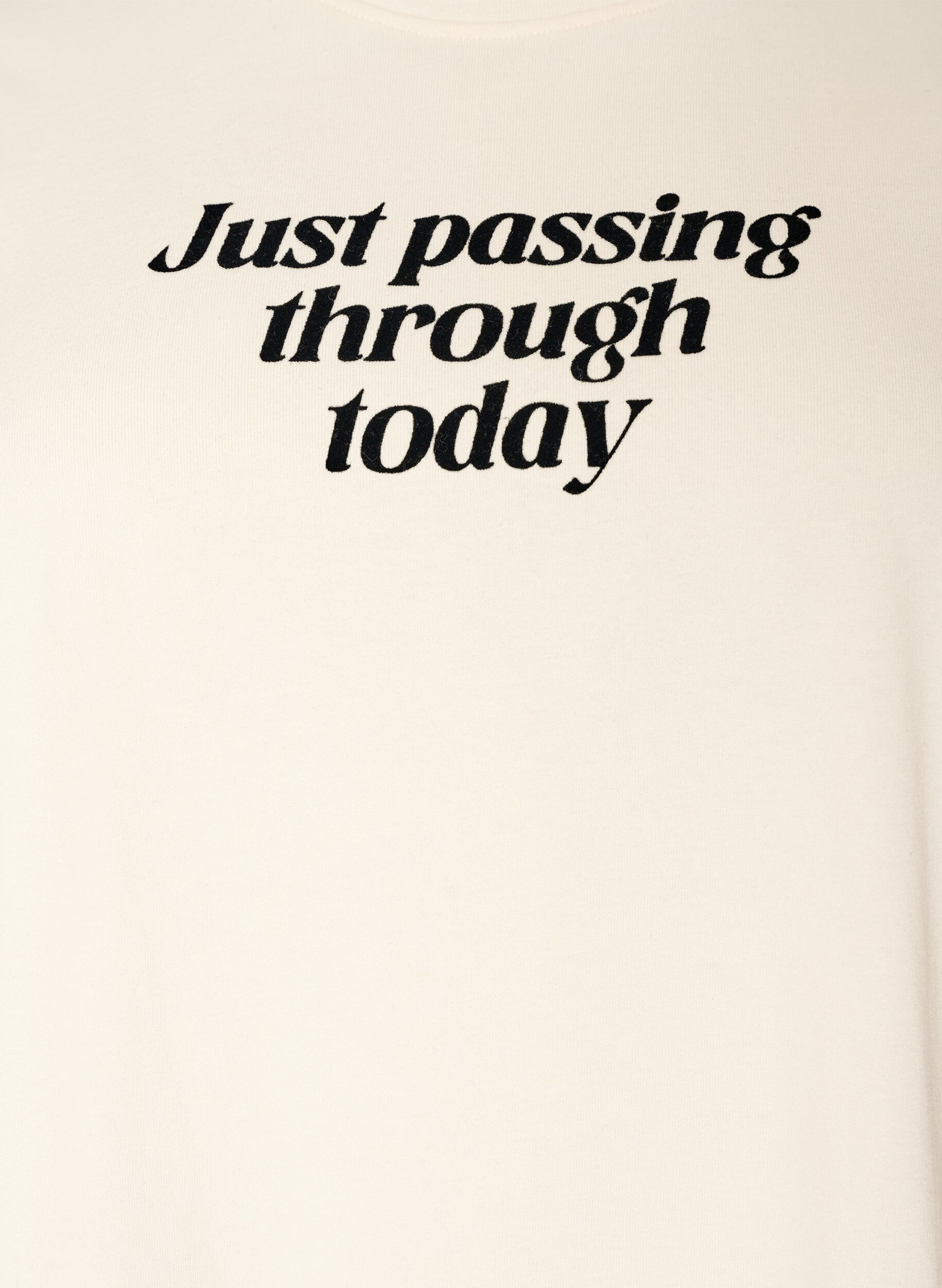 ZizzifashionCotton T-shirt with text print, White, Packshot image number 2