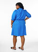 Knee-length shirt dress with tie belt, Blue, Model image number 2