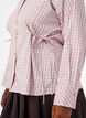Loose checked shirt with a tie-belt, Rose, Model image number 3
