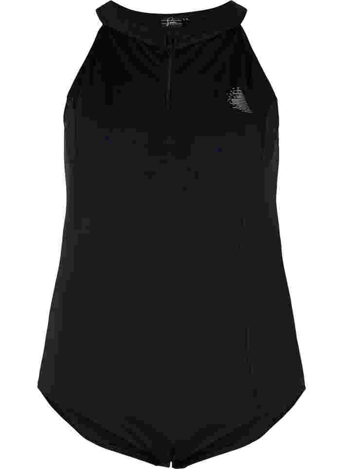 Swimsuit with zip, Black, Packshot image number 0