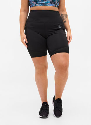 Sports shorts with pocket, Black, Model image number 2