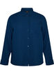 Cotton muslin nightshirt with long sleeves, Blue, Packshot image number 0