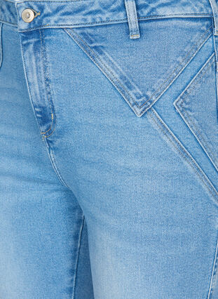 Super slim Amy jeans with bold stitching, Light blue, Packshot image number 2