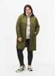 Long quilted jacket with pockets and zipper, Winter Moss, Model image number 4