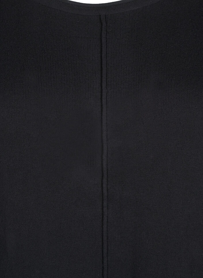 Knitted dress in cotton-viscose blend, Black, Packshot image number 2