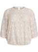 Lace blouse with 3/4 sleeves, Vanilla, Packshot image number 0