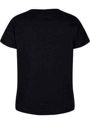 Training T-shirt with print, Black w. Copper Foil, Packshot image number 1