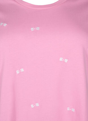 Organic cotton T-shirt with hearts, Roseb. W. Bow Emb., Packshot image number 2