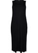 Sleeveless ribbed dress in viscose, Black, Packshot image number 0