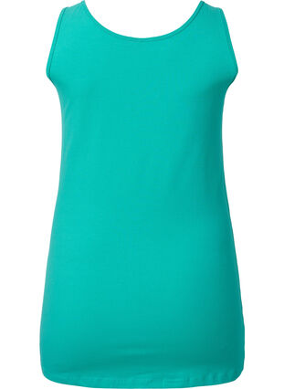 Solid color basic top in cotton, Aqua Green, Packshot image number 1