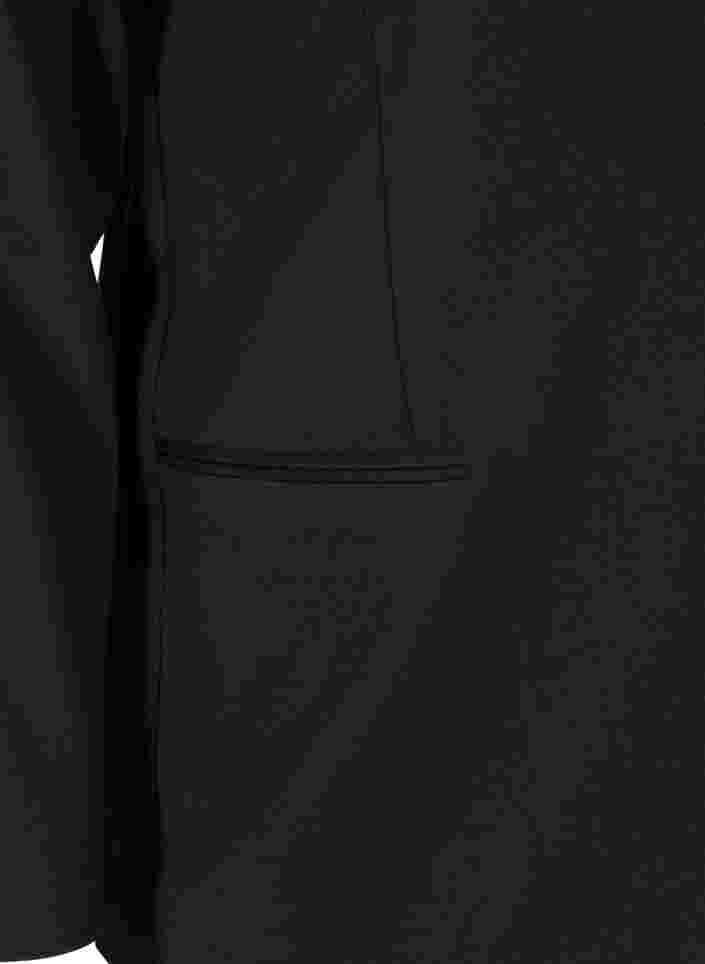 Simple blazer with button, Black, Packshot image number 3