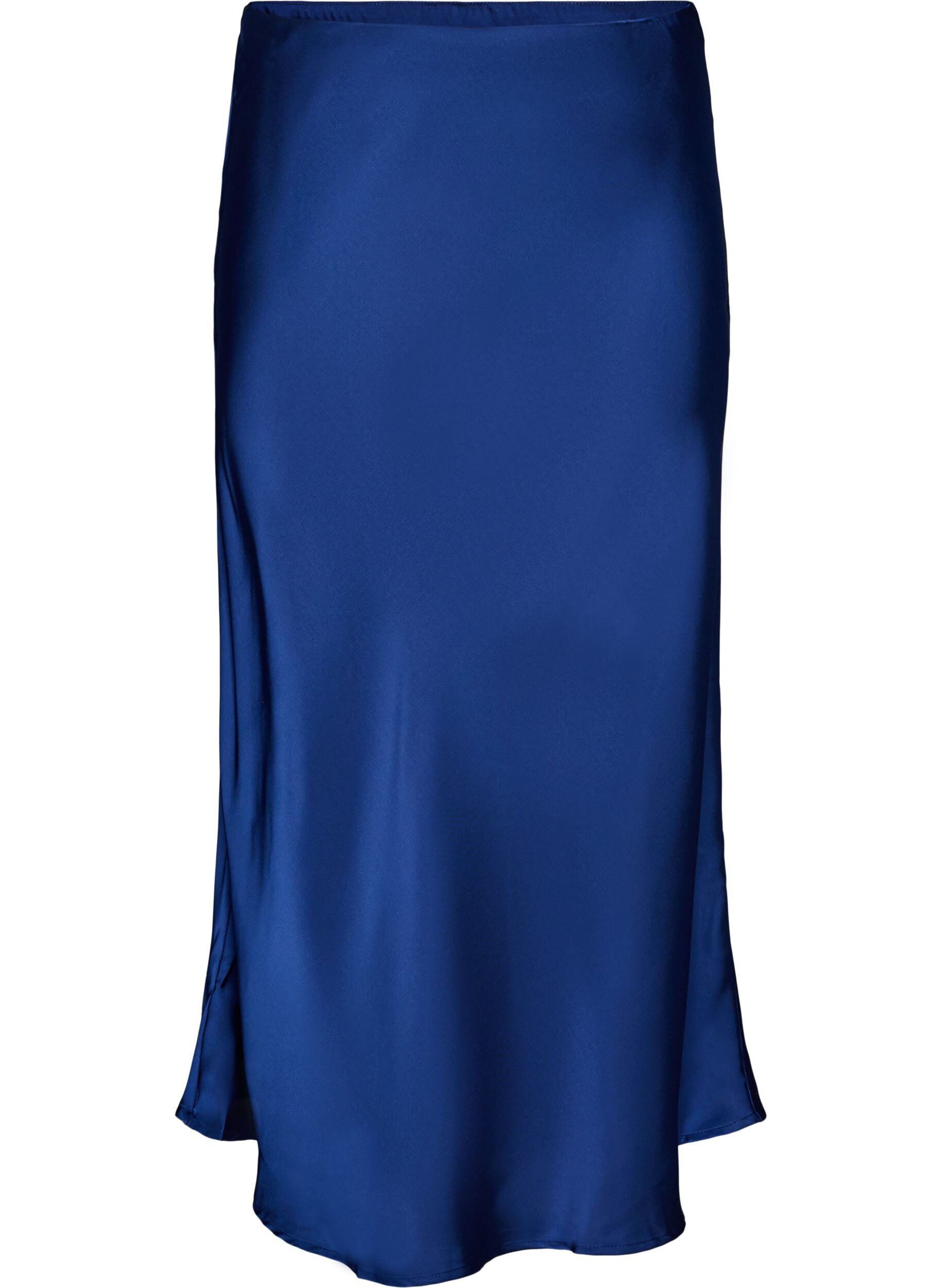 Satin midi skirt