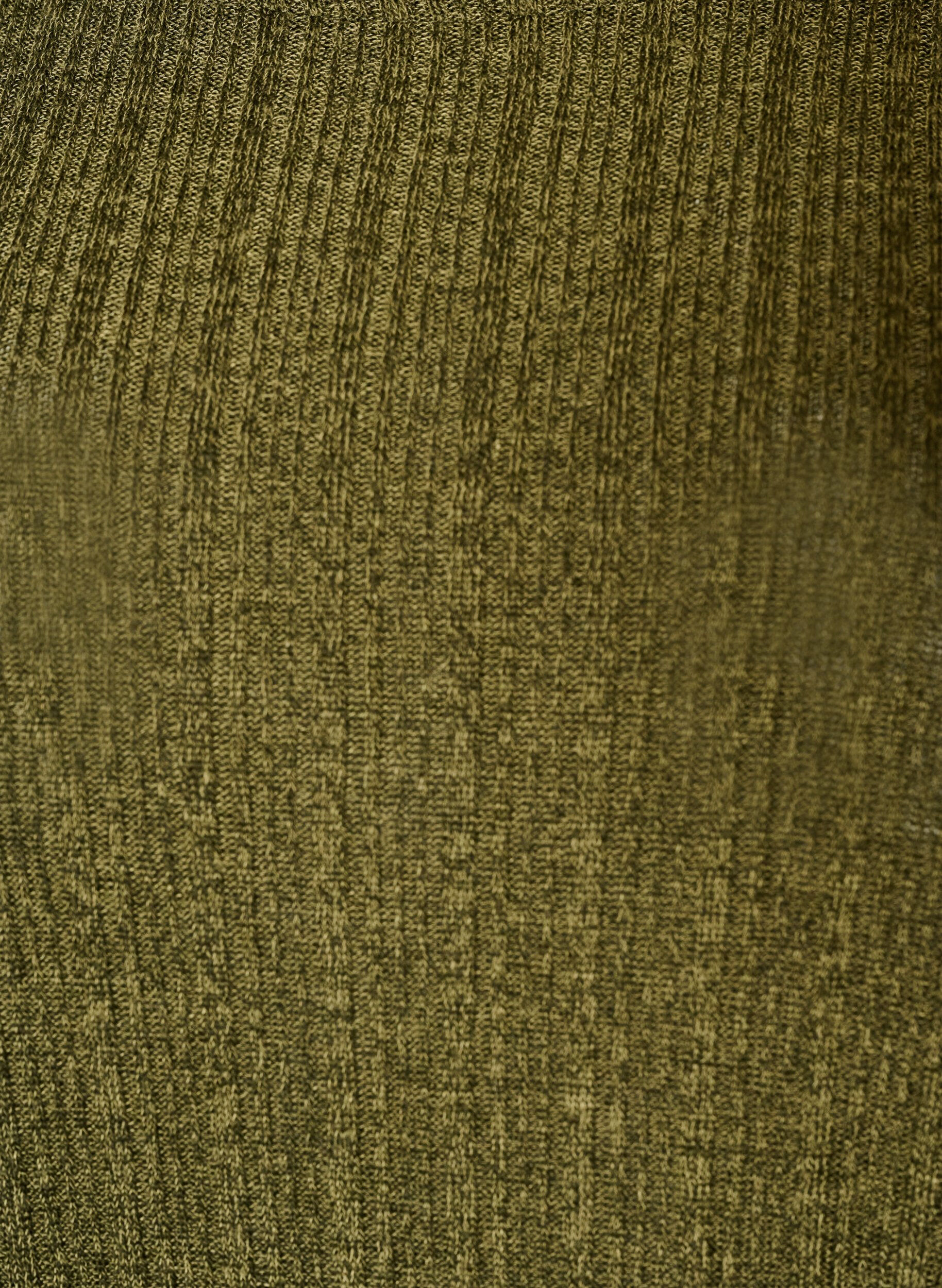 ZizzifashionJersey blouse with ribbed structure and long sleeves, Green, Packshot image number 2