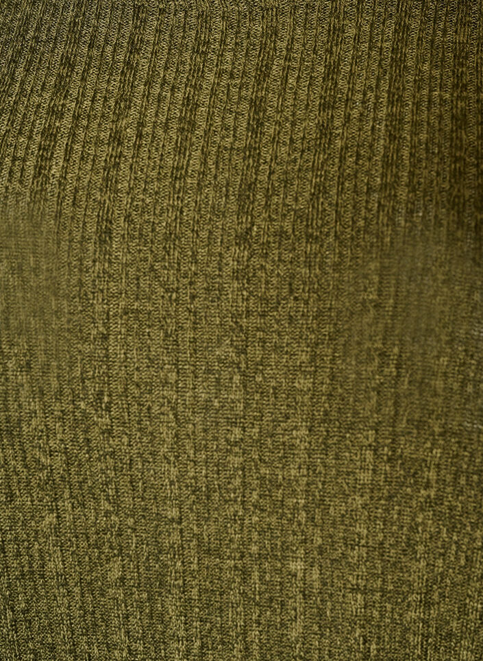 Jersey blouse with ribbed structure and long sleeves, Green, Packshot image number 2