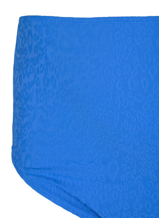 High-waist leo-structured bikini briefs, Palace Blue, Packshot image number 2