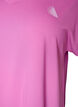 Short sleeve sport t-shirt with v-neck, Purple, Packshot image number 2