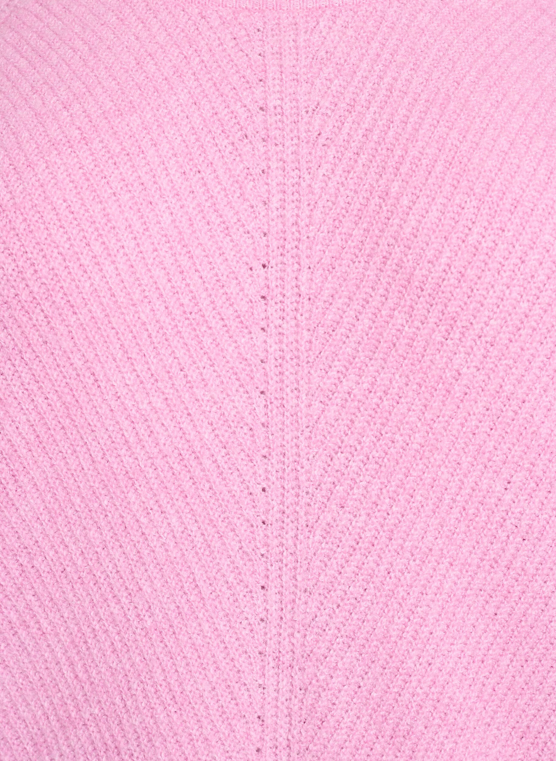 Zizzifashion Knitted jumper with a diagonal pattern and raglan sleeves, Pink, Packshot image number 2