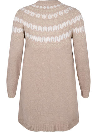 Patterned knit dress with wool, Simply Taupe Comb, Packshot image number 1