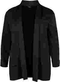 Open blazer with 3/4 sleeves