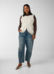 Knitted vest with lace trim, Vanilla, Model image number 1