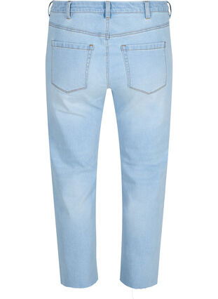 7/8 jeans with raw hems and high waist, Super L.Blue Denim, Packshot image number 1