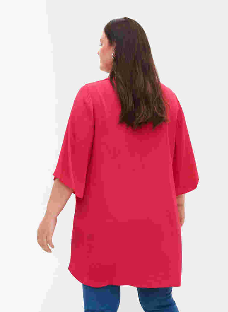 Viscose tunic with 3/4 sleeves, Love Potion, Model image number 1