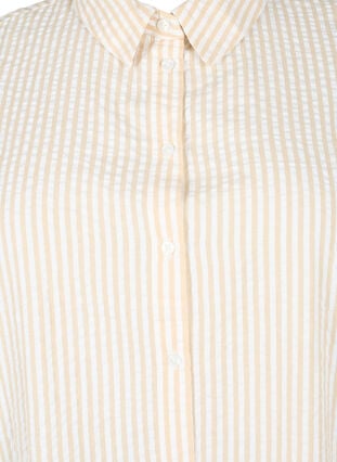 Long striped cotton shirt, White/Natrual Stripe, Packshot image number 2