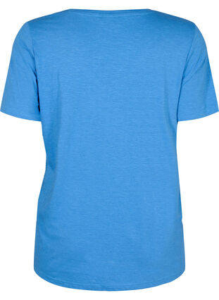Short-sleeved basic t-shirt with v-neck, Provence , Packshot image number 1