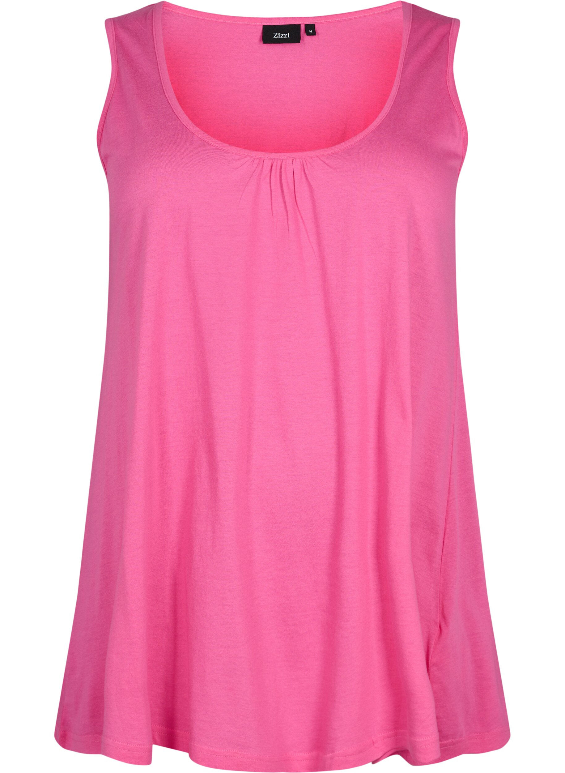 Zizzifashion Top with a-shape and round neck, Shocking Pink, Packshot image number 0