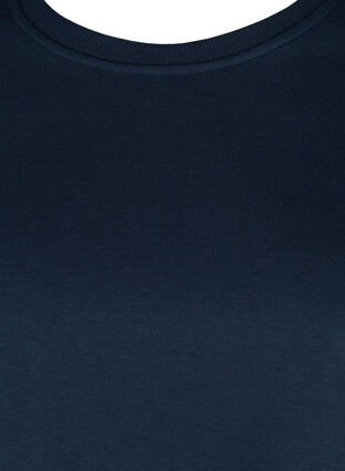 Cropped sweatshirt with round neck, Navy Blazer, Packshot image number 2