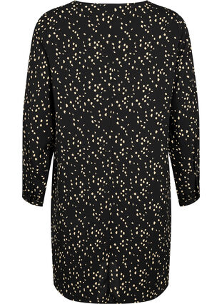 V-neck dress with print, Black Dot AOP, Packshot image number 1