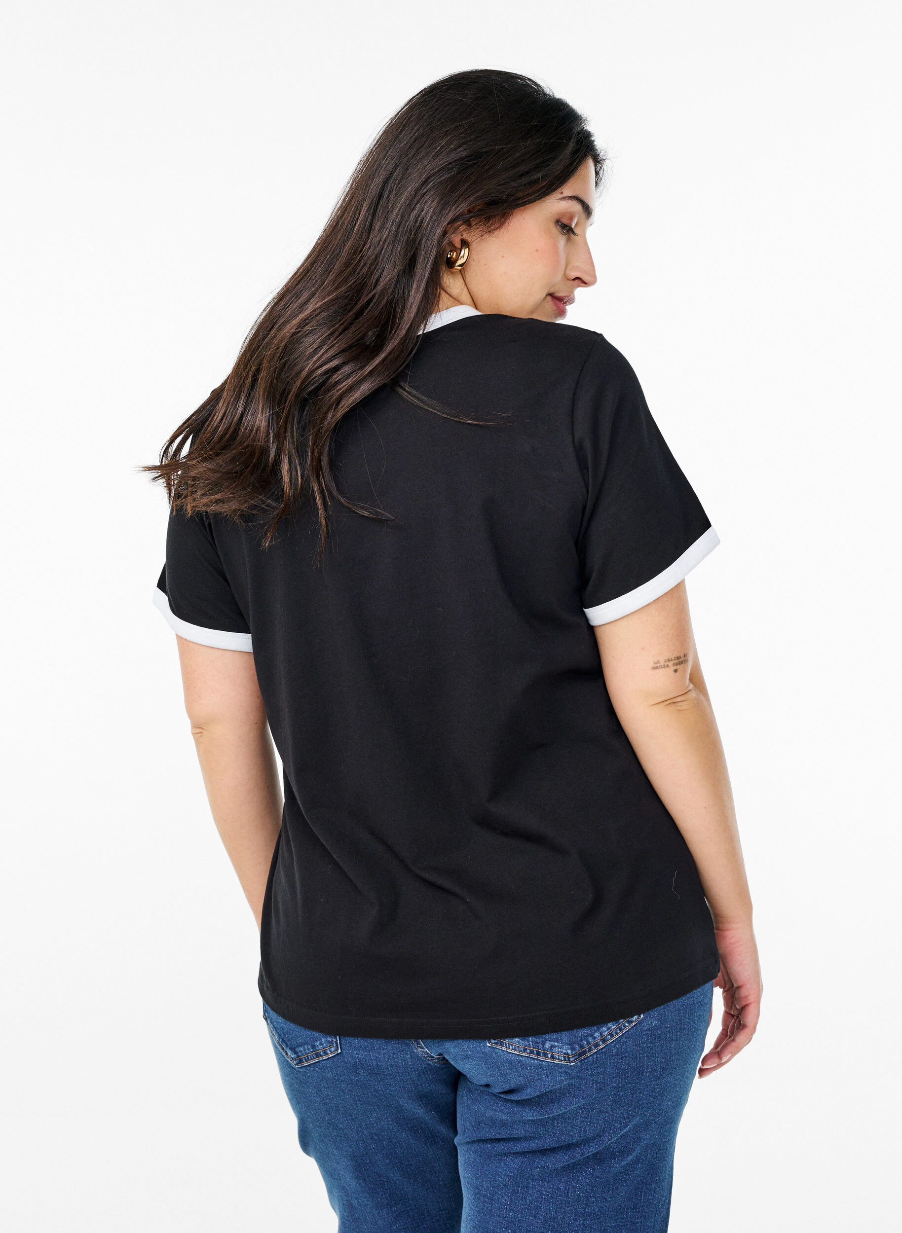 Zizzifashion T-shirt with text print, Black w.An. Wh.Paris, Model image number 1