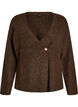Knitted cardigan with an asymmetric closure, Brown, Packshot image number 0