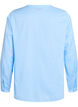 Blouse with embroidery details, Light Blue, Packshot image number 1