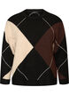 Knit with harlequin pattern, Black, Packshot image number 0