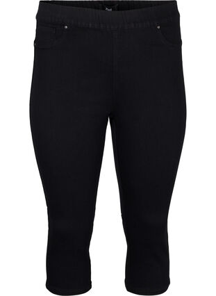 Denim knickers with elastic waistband, Black, Packshot image number 0