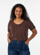 Basic plain cotton t-shirt, Brown, Model image number 0