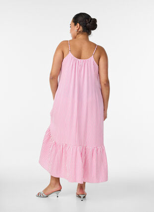 a line shape dress Floral midi with an A-line - Beige - Sz. 40-64 line Garment Care Summer dress with stripes and