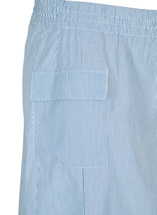 Short cotton skirt with elasticated waistband, Nebulas B. W. Stripe, Packshot image number 2