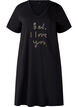 Organic cotton nightgown with v-neck, , Packshot image number 0