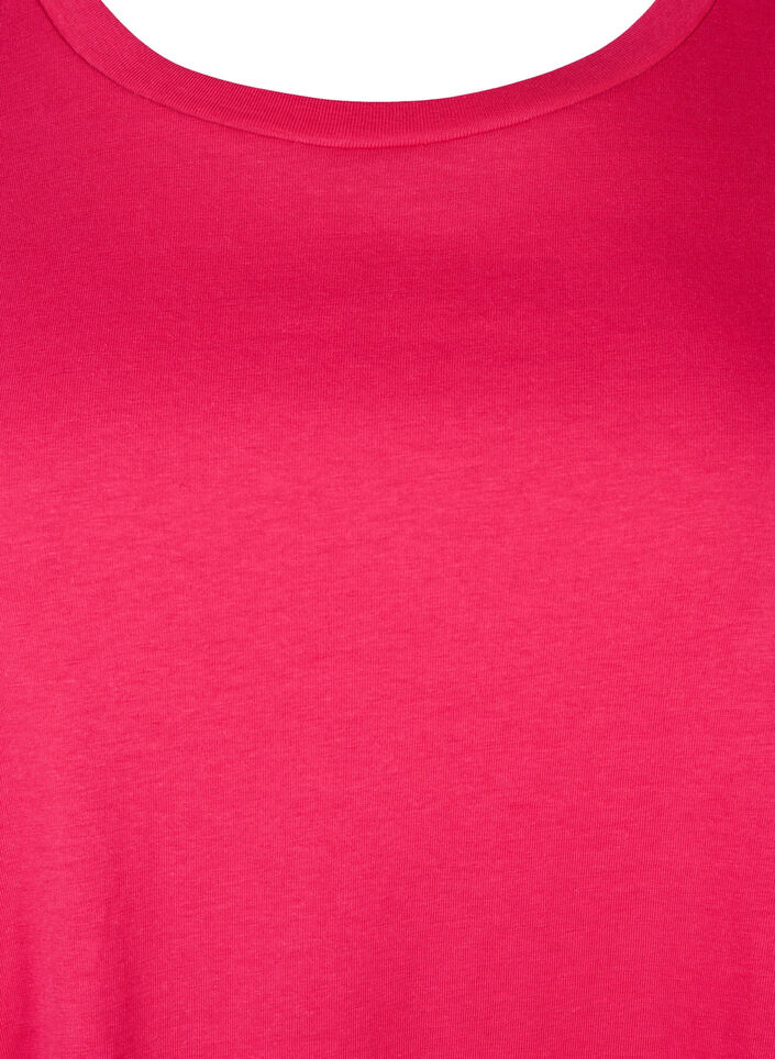 Cotton t-shirt dress, Bright Rose, Packshot image number 2