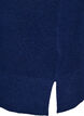 Short knitted dress with wavy hem and slits, Blue, Packshot image number 3