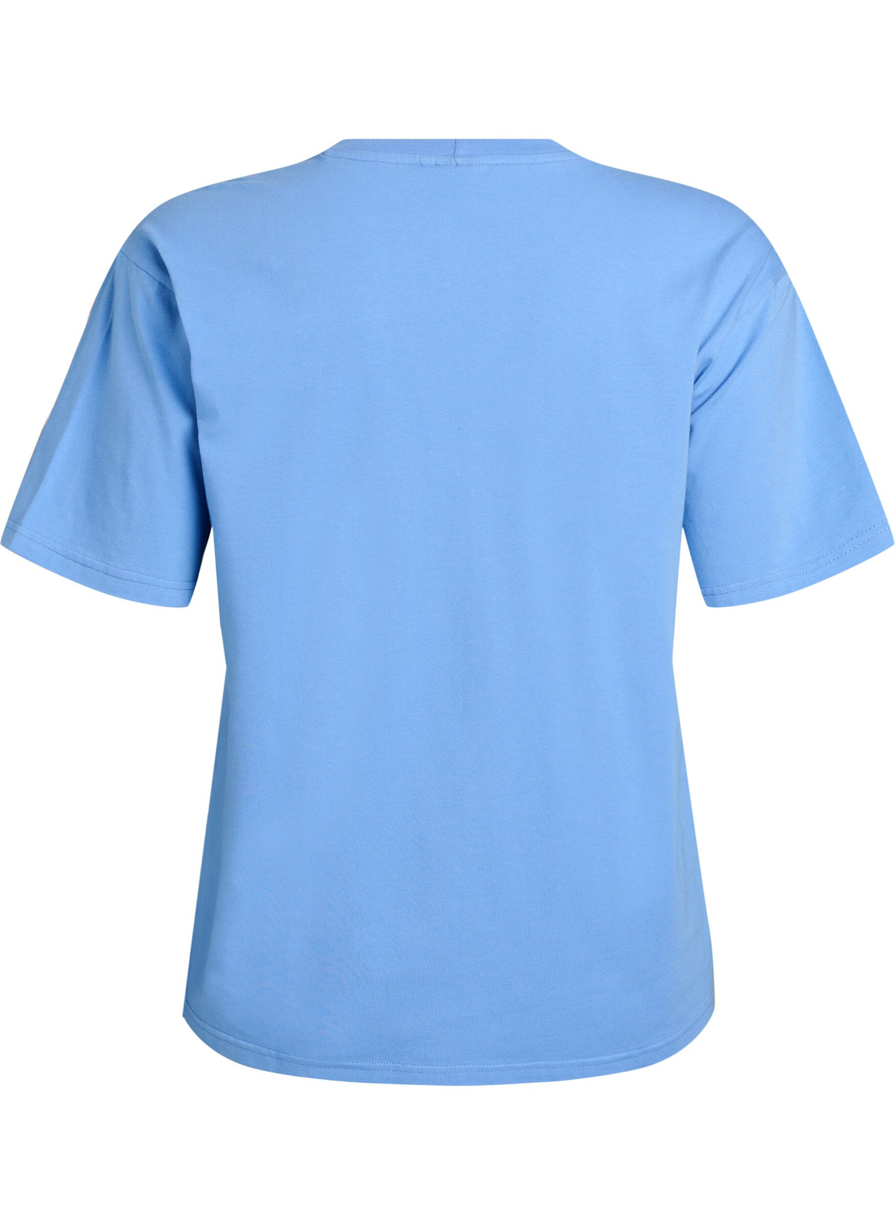 ZizzifashionSporty t-shirt in organic cotton, Blue, Packshot image number 1