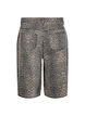 Leopard print denim Bermuda shorts, Brown, Packshot image number 1