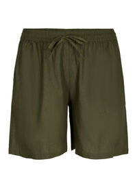 Loose shorts in a cotton blend with linen