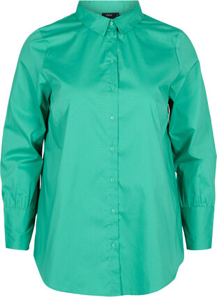 Long-sleeved shirt with high cuffs, Holly Green, Packshot image number 0
