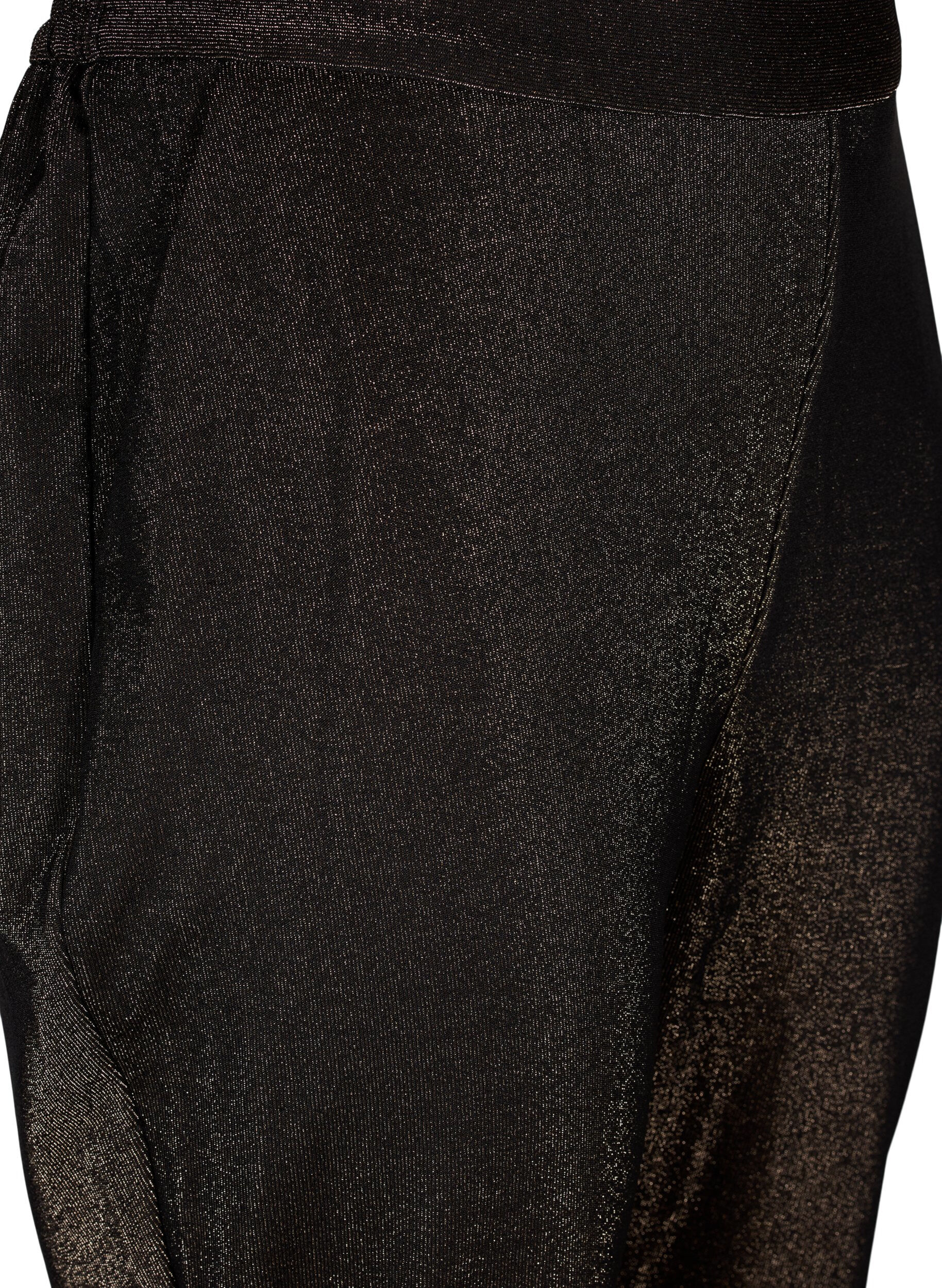 Zizzifashion Maddison pants with glitter, Black w. Lurex, Packshot image number 2
