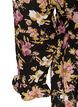 Midi dress with floral print and detachable tie belt, Black, Packshot image number 3