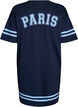Short T-shirt dress with sporty details, Blue, Packshot image number 1