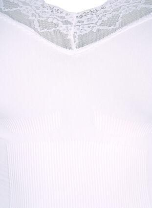Shapewear bodystocking with laces, Bright White, Packshot image number 2